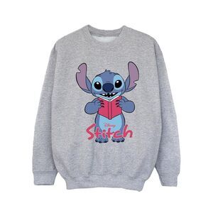 Lilo & Stitch Girls Reading Standing Sweatshirt / Sport Grey